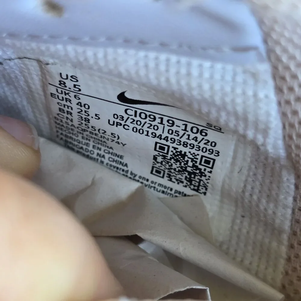 Nike Women's Air Force 1 Shadow sneakers 2020 Size 8.5 pastel summit CI0919-106 - Picture 5 of 8